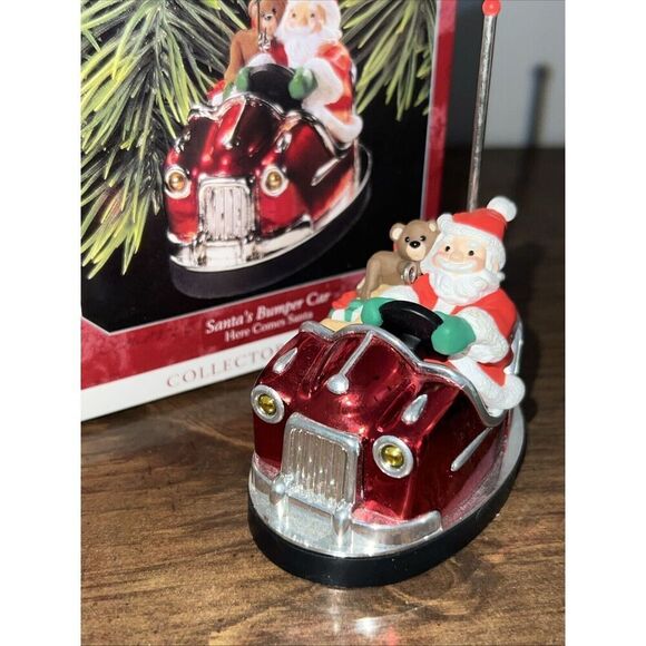 1998 Hallmark Keepsake Ornament Santa's Bumper Car Here Comes Santa 20th/Series - Picture 3 of 7